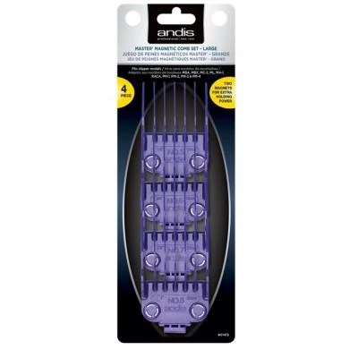 Andis Large Nano Silver Magnetic Comb Set #5 To #8 3 Andis Large Nano Silver Magnetic Comb Set #5 To #8