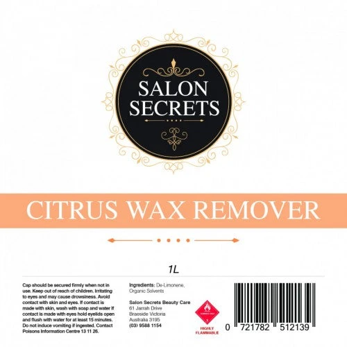 Salon Secrets Citrus Wax Remover 1 Litre 3 Salon Secrets Citrus Wax Remover 1 Litre