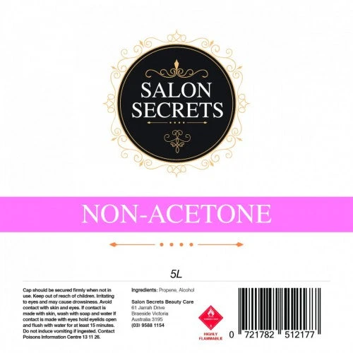 Salon Secrets Non Acetone 5 Litre 3 Salon Secrets Non Acetone 5 Litre